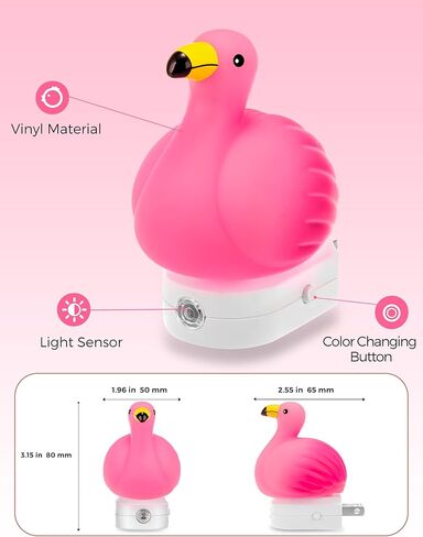 ضوء ليلي لطيف للأطفال من لوهاس، ضوء ليلي بتصميم ثلاثي الأبعاد مع مستشعر من الغسق إلى الفجر، ضوء ليلي LED متغير اللون، ضوء ليلي للحضانة، ديكور الغرفة in Kuwait