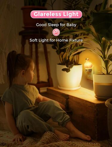 ضوء ليلي لطيف للأطفال من لوهاس، ضوء ليلي بتصميم ثلاثي الأبعاد مع مستشعر من الغسق إلى الفجر، ضوء ليلي LED متغير اللون، ضوء ليلي للحضانة، ديكور الغرفة in Kuwait