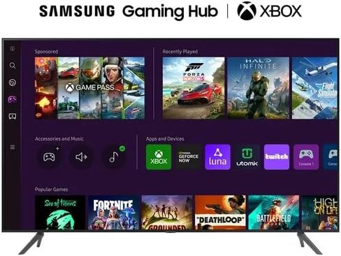 SAMSUNG 55-Inch CU7000 4K Smart TV HDR10+ Crystal Processor Bluetooth Q-Symphony Gaming Hub Object Tracking Sound Lite Compatible with Alexa & Google Assistant, 2023 Model (Renewed) in Saudi Arabia