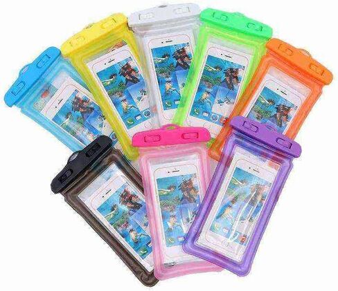 Universal Floating Waterproof Phone Pouch Holder, Dry Bag with Strap, Compatible with iPhone 13/12/11 Pro Max/Pro/8 Plus, Galaxy S22/S21/S20/S10/Note 20/10/9 up to 6.7" (Black) in Kuwait