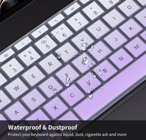 2PCS Keyboard Cover Skin for 2024 iPad Pro 13 inch M4 Chip (A2925/A2926) Magic Keyboard, iPad Pro 13" M4 Keyboard Protective Accessories, Black+Clear in Saudi Arabia