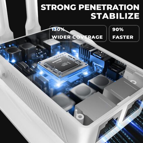 2024 Extendtecc WiFi Extender Signal Booster, 10000 Sq.ft Long Range Internet Extender WiFi Booster for Home, 84% Faster | Broader Than Ever, WiFi Repeater W/Ethernet Port, 1-Tap Easy Setup in Kuwait