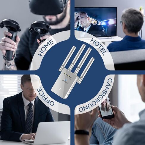 2024 Extendtecc WiFi Extender Signal Booster, 10000 Sq.ft Long Range Internet Extender WiFi Booster for Home, 84% Faster | Broader Than Ever, WiFi Repeater W/Ethernet Port, 1-Tap Easy Setup in Kuwait