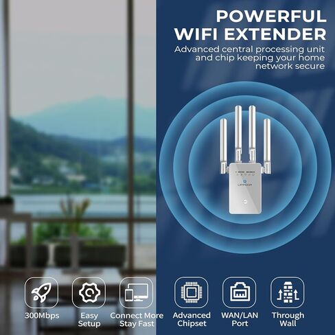 2024 Extendtecc WiFi Extender Signal Booster, 10000 Sq.ft Long Range Internet Extender WiFi Booster for Home, 84% Faster | Broader Than Ever, WiFi Repeater W/Ethernet Port, 1-Tap Easy Setup in Kuwait