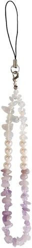 Gemstone Beaded Phone Charm Cute Phone Lanyards Cell Phone Wrist Strap Anti Lost Mobile Phone Chain Mobile Phone Wristlet for Women in Saudi Arabia