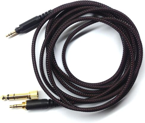 كابل بديل لسماعات SHURE SRH840 SRH940 SRH440 SRH750DJ سلك مضفر ترقية الصوت سلك ستيريو HiFi 300 سم/9 قدم in Kuwait