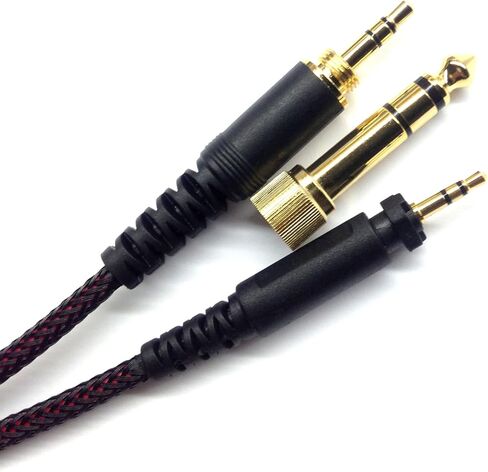 كابل بديل لسماعات SHURE SRH840 SRH940 SRH440 SRH750DJ سلك مضفر ترقية الصوت سلك ستيريو HiFi 300 سم/9 قدم in Kuwait
