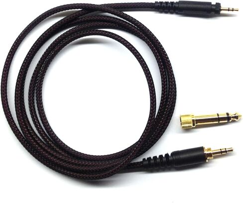 كابل بديل لسماعات SHURE SRH840 SRH940 SRH440 SRH750DJ سلك مضفر ترقية الصوت سلك ستيريو HiFi 300 سم/9 قدم in Kuwait
