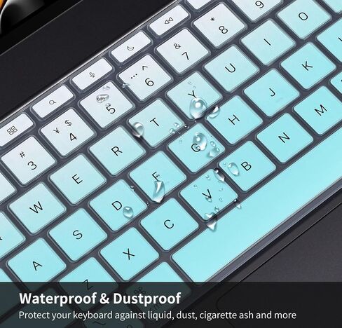 2PCS Keyboard Cover Skin for 2024 iPad Pro 13 inch M4 Chip (A2925/A2926) Magic Keyboard, iPad Pro 13" M4 Keyboard Protective Accessories, Black+Clear in Saudi Arabia