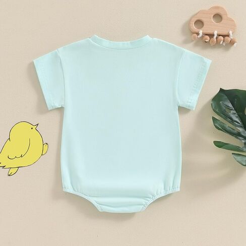 Newborn Baby Boy Girl Bubble Romper Silly Goose Onesie Summer 0-18M | Unisex Baby Clothes,Silly Goose Baby Outfit,Short Sleeve Onesie,Oversized Bodysuit,Farm Animals,Infant Summer Clothes in Saudi Arabia