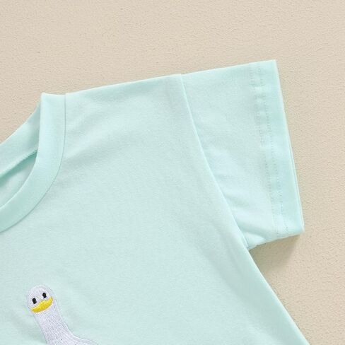 Newborn Baby Boy Girl Bubble Romper Silly Goose Onesie Summer 0-18M | Unisex Baby Clothes,Silly Goose Baby Outfit,Short Sleeve Onesie,Oversized Bodysuit,Farm Animals,Infant Summer Clothes in Saudi Arabia