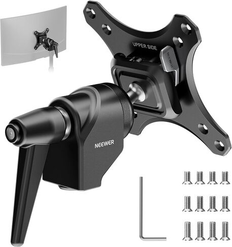 NEEWER VESA Monitor Mount Adapter with Arca Type Quick Release, 360° Rotatable Ball Head, M4 Screw & 5/8" Receiver Light Stand Adapter for TV Screen, Field Monitor, C Stand, Max Load: 44lb/20kg, MA016 in Saudi Arabia
