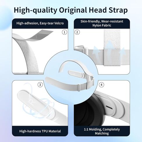 Head Strap for Oculus Quest 2, AOLION Quest 2 Head Strap, Reduces Facial Pressure for VR Headset, Adjustable Headstrap for Meta Quest 2 in Saudi Arabia