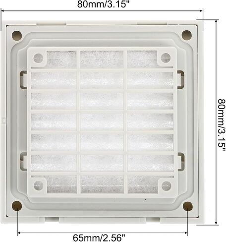 PATIKIL 61mm Fan Grill with Screws, Ventilator Grill Protector Mesh Dustproof Case Cover for Electronic Cabinet Fan Exhaust Fan Ventilation Fan, Grey in Saudi Arabia