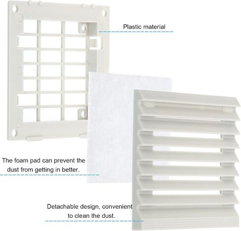 PATIKIL 61mm Fan Grill with Screws, Ventilator Grill Protector Mesh Dustproof Case Cover for Electronic Cabinet Fan Exhaust Fan Ventilation Fan, Grey in Saudi Arabia