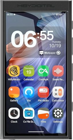 مشغل الصوت الرقمي HiBy Digital M300 مع مكبر صوت مدمج، نظام تشغيل Android 13، بلوتوث، واي فاي، FM، PCM768k، DSD256، 32 جيجابايت (أسود) in Kuwait