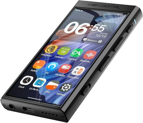 مشغل الصوت الرقمي HiBy Digital M300 مع مكبر صوت مدمج، نظام تشغيل Android 13، بلوتوث، واي فاي، FM، PCM768k، DSD256، 32 جيجابايت (أسود) in Kuwait