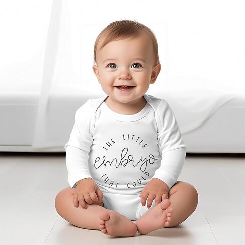 The Little Embryo That Could Romper Newborn Infant Baby Boy Girl Long Sleeve Bodysuit Pregnancy Announcement Jumpsuit in Saudi Arabia