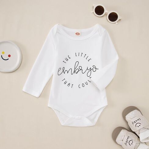 The Little Embryo That Could Romper Newborn Infant Baby Boy Girl Long Sleeve Bodysuit Pregnancy Announcement Jumpsuit in Saudi Arabia