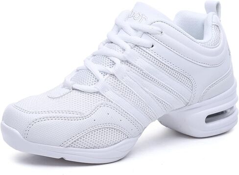 Women's Jazz Dancing Sneakers Breathable Mesh Lightweight Split Sole Athletic Walking Shoes in Saudi Arabia