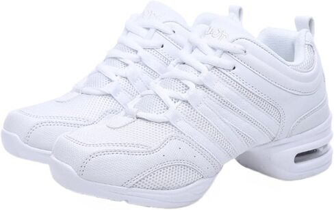 Women's Jazz Dancing Sneakers Breathable Mesh Lightweight Split Sole Athletic Walking Shoes in Saudi Arabia