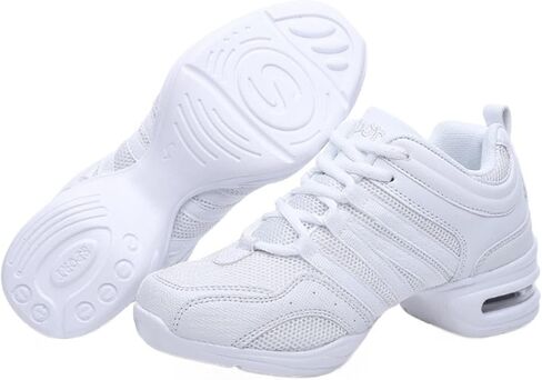Women's Jazz Dancing Sneakers Breathable Mesh Lightweight Split Sole Athletic Walking Shoes in Saudi Arabia