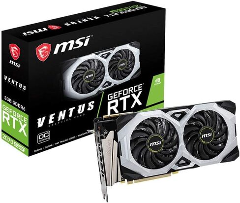 MSI Gaming GeForce RTX 2070 Super 8GB GDRR6 256-bit HDMI/DP NVLink Torx Fan Turing Architecture Overclocked Graphics Card (RTX 2070 Super Ventus OC) (Renewed) in Saudi Arabia