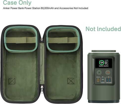 RAIACE Hard Travel Storage Case Compatible with Anker Power Bank Power Station 60,000mAh. (case only) - Green in Saudi Arabia