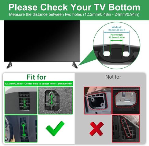 TV Stand for Sony TV Legs, for Sony TV Base Stand 32" KD-32W830K Class W830K 720p HD LED HDR TV for Sony TV Stand Legs, with Screws, Black in Saudi Arabia