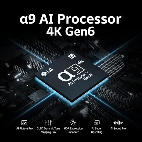 LG G3 Series 55-Inch Class OLED evo 4K Processor Smart Flat Screen TV for Gaming with Magic Remote AI-Powered Gallery Edition OLED55G3PUA, 2023 with Alexa Built-in (Renewed) in Kuwait