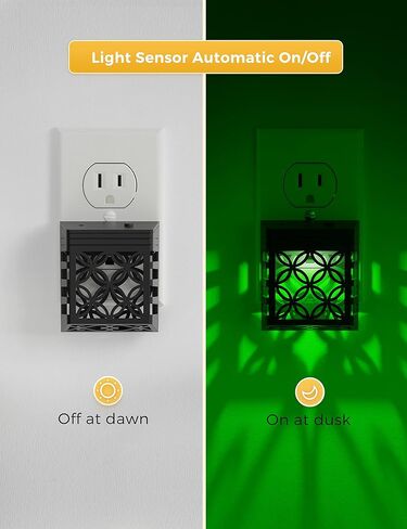 مصابيح ليلية من لوهاس يتم توصيلها بالحائط، 4 عبوات من الإضاءة الليلية المتغيرة، قم بتوصيل ضوء الليل للأطفال، تغيير 8 ألوان، إضاءة ليلية RGB مع مستشعر الغسق إلى الفجر، ديكور منزلي لغرفة الأطفال، المدخل in Kuwait