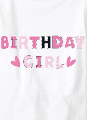 Birthday Girl Shirt Toddler Baby Girls T-Shirt 2nd 3rd 4th 5th 6th 7th Birthday Tee Summer Outfit in Saudi Arabia