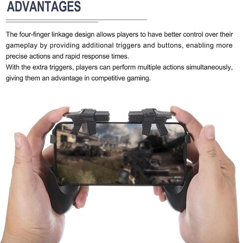 MECCANIXITY وحدة تحكم ألعاب الهاتف المحمول مشغلات الألعاب Gamepad M41 مفاتيح التصويب والنار عالية الحساسية للهاتف الخلوي 4.7-6.5 بوصة in Saudi Arabia