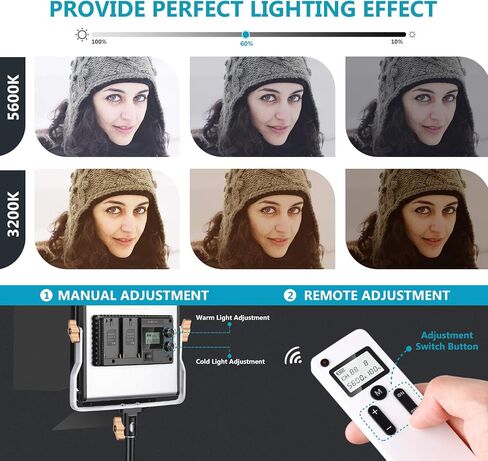 Neewer Advanced 2.4G 480 LED Video Light, Dimmable Bi-Color LED Panel with LCD Screen and 2.4G Wireless Remote in Saudi Arabia