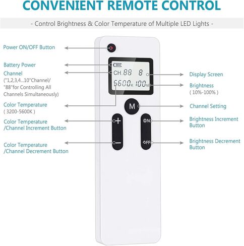 Neewer Advanced 2.4G 480 LED Video Light, Dimmable Bi-Color LED Panel with LCD Screen and 2.4G Wireless Remote in Saudi Arabia