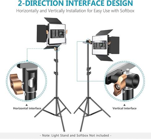 Neewer Advanced 2.4G 480 LED Video Light, Dimmable Bi-Color LED Panel with LCD Screen and 2.4G Wireless Remote in Saudi Arabia