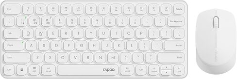 Rapoo 9010M Multi-Device Keyboard and Mouse Combo, 2.4GHz/Bluetooth 5.0/4.0 Wireless Keyboard & Mouse Set for Windows/Mac/Linux/Chrome, Support 4 Devices, Low-Profile Silent Click, Battery Powered in Saudi Arabia