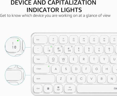 Rapoo 9010M Multi-Device Keyboard and Mouse Combo, 2.4GHz/Bluetooth 5.0/4.0 Wireless Keyboard & Mouse Set for Windows/Mac/Linux/Chrome, Support 4 Devices, Low-Profile Silent Click, Battery Powered in Saudi Arabia
