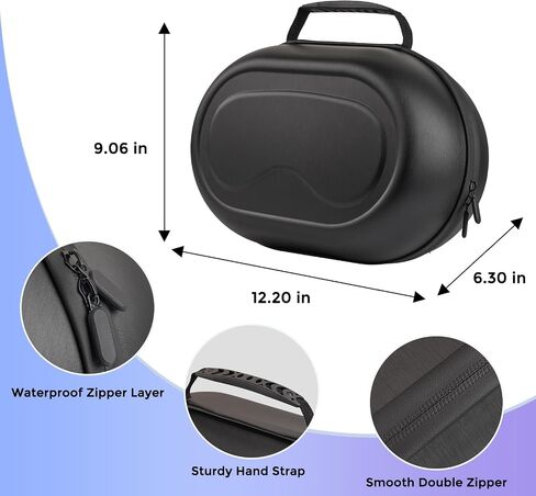 JUMO CYLY Carrying Case for Apple Vision Pro,Hard Protective Cover,PU Leather Portable Storage Case Bag,Handheld Travel Headset Bag Shockproof & Anti-Drop,Waterproof in Saudi Arabia