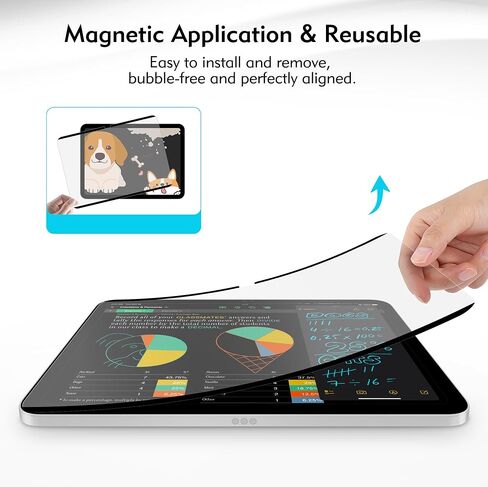 Magnetic Paper Screen Protector for iPad 10th Gen 2022(10.9-inch), Matte Screen Protector for iPad 10th generation(2022) 10.9-inch, Write and Draw Like on Paper, Anti-Glare Screen Protector in Saudi Arabia
