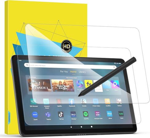 MoKo 2 Pack Screen Protector for Fire Max 11 (13th Generation, 2023 Released), Tempered Glass 9H Hardness High Definition fits Fire Max 11 Screen Protector, Compatible with Stylus Pen, Glass in Saudi Arabia
