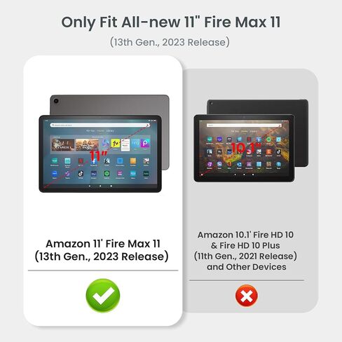 MoKo 2 Pack Screen Protector for Fire Max 11 (13th Generation, 2023 Released), Tempered Glass 9H Hardness High Definition fits Fire Max 11 Screen Protector, Compatible with Stylus Pen, Glass in Saudi Arabia