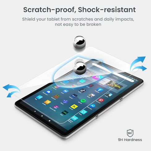 MoKo 2 Pack Screen Protector for Fire Max 11 (13th Generation, 2023 Released), Tempered Glass 9H Hardness High Definition fits Fire Max 11 Screen Protector, Compatible with Stylus Pen, Glass in Saudi Arabia