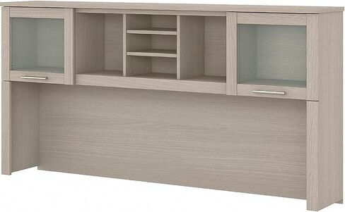 Bush Furniture Somerset 72W Desk Hutch in Hansen Cherry, Attachment with Shelves and Cabinets for Home Office in Saudi Arabia