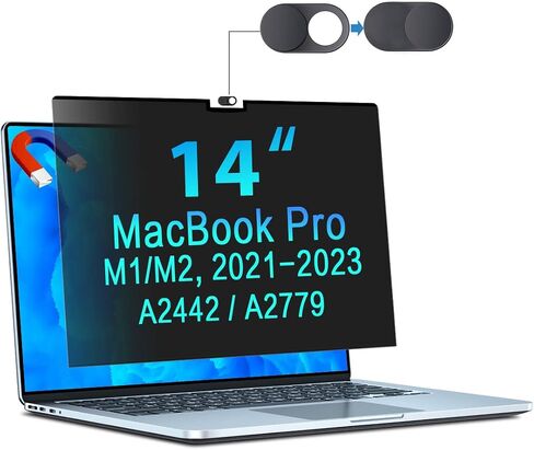 STARY Magnetic Privacy Screen for MacBook Pro 14 Inch (M1/M2/M3) | Anti-Glare Blue Light Filter | Matte & Glossy | Fits A2442, A2779, A2918, A2992 in Saudi Arabia