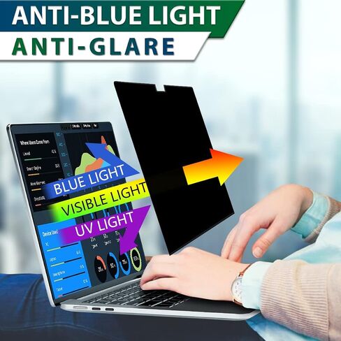 STARY Magnetic Privacy Screen for MacBook Pro 14 Inch (M1/M2/M3) | Anti-Glare Blue Light Filter | Matte & Glossy | Fits A2442, A2779, A2918, A2992 in Saudi Arabia