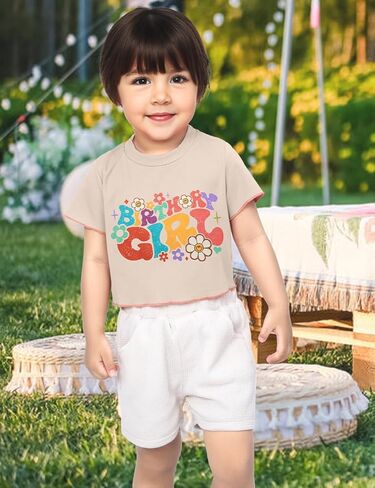 قميص بناتي لعيد الميلاد قطع علوية قصيرة للفتيات لعيد ميلاد الأطفال الصغار تي شيرت 1st 2nd 3rd 4th 5th 6th in Kuwait