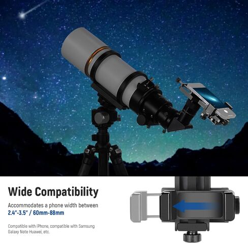 NEEWER 3 Axis Telescope Phone Adapter, Metal Anti Shake Adjustable Spotting Scope Phone Mount Holder for Binocular Monocular with 30-55mm Diameter Eyepieces, Compatible with iPhone Samsung, PA015 in Saudi Arabia