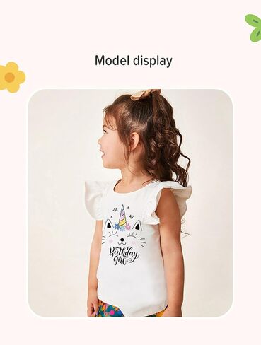 Birthday Girl Shirt Toddler Baby Girls T-Shirt 2nd 3rd 4th 5th 6th 7th Birthday Tee Summer Outfit in Saudi Arabia