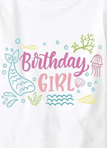 Birthday Girl Shirt Toddler Baby Girls T-Shirt 2nd 3rd 4th 5th 6th 7th Birthday Tee Summer Outfit in Saudi Arabia